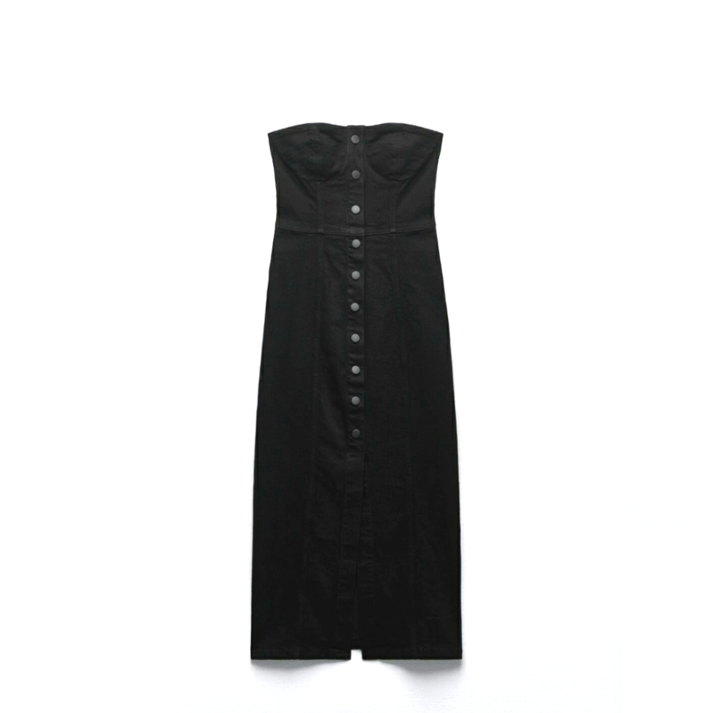 Zara strapless denim bustier dress, new with tags,